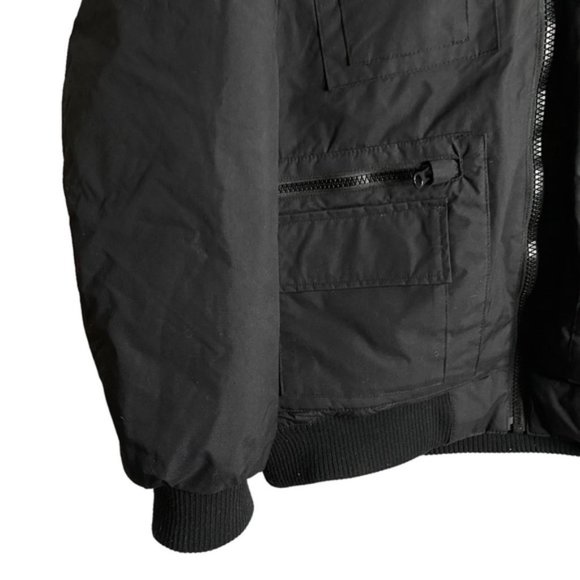Ecko Unltd Men's Black Solid Full Zip Winter Wear Bomber Jacket - Picture 4 of 12